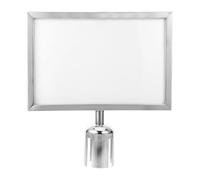 WRITWAA Support de Panneau de Signalisation en Acier Inoxydable A3 Argenté Cadre Portrait Double Face Cadre pour Gestion des Foules pour Événements Concerts et Conférences