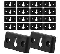 WRITWAA Support de Suspension pour Haut-Parleur Noir Plastique, Pack de 50 pièces, entraxe de Trous 28 mm, résistance à la Rupture, pour Enceintes Surround murales