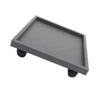 WRITWAA Support pour Plantes d'Intérieur à roulettes 360 MM Soucoupe Carrée en Polypropylène Épais Plateau Mobile pour Pots de Fleurs Base Stable pour Jardinage et Bonsaïs