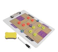 WRITWAA Tableau de Basket-Ball Surface Effaçable à Sec en PVC Magnétique Double Face Couleur Aléatoire pour Tactiques et Statistiques des Joueurs en Entraînement
