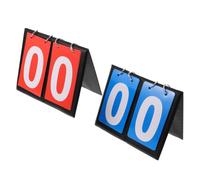 WRITWAA Tableau de Score Portable à Bascule Double Face 2 Chiffres pour Compétitions de Basket-Ball en Extérieur, PVC Solide, Lot de 2 Marqueurs Faciles à Utiliser