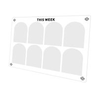 WRITWAA Tableau Magnétique Acrylique pour Réfrigérateur et Bureau, Planning Semaine Effaçable, Facile à Coller et Résistant Décollement