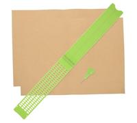 WRITWAA Tablette Braille 27 Lignes 30 Cases avec Stylet et 2 Feuilles d'Exercice Kit d'Écriture Portable pour Aveugles Outils pour Études en Extérieur Matériel Éducatif