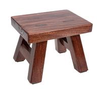 WRITWAA Tabouret en Bois Massif Portable et Multifonction pour Usage Domestique et Bureau, Petit Siège Pratique Couleur Café pour Garçon et Filles et Adultes
