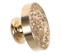 WRITWAA Tampon à Cire en Cuivre Rond sans Manche, Sceau Vintage pour Enveloppes et Cartes, Tête D'emboutissage Métal, pour Sceller Invitations, Bricolage, Emballages Présents, Doré, Série