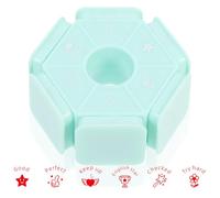 WRITWAA Tampon de Remarque Devoirs 6 Faces pour Enseignants, Polypropylène Vert, Tampon de Commentaire en Anglais Réutilisable, Timbre Éducatif pour Motivation Scolaire et Correction