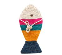 WRITWAA Tapis à Griffer Protège Meubles Coloré en Carton pour Chat Forme Poisson Sisal et Développe Bonnes Habitudes de Griffade pour Usage Quotidien