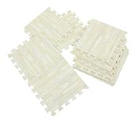 WRITWAA Tapis de Sol en Mousse EVA Imitation Bois 10 Pièces 30X30X1 CM Dalles de Sol Emboîtables pour Garçon et Filles Tapis de Jeu Antidérapant et Confortable pour Chambre et Salon