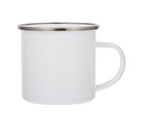 WRITWAA Tasse à Café en Acier Inoxydable 320 Ml à Sublimation, Mug Émail Blanc à Transfert Thermique Vierge, Tasse Personnalisable pour Usage Intérieur et Extérieur, Présent DIY Original