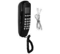 WRITWAA Téléphone Fixe Noir en Abs Design Rétro Classique Son Clair, Options de Placement Polyvalentes pour Bureau ou Hôtel, pour Seniors