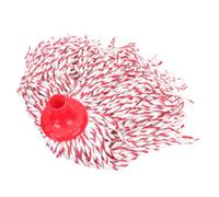 WRITWAA Tête de Balai à Franges Réutilisable en Coton pour Nettoyage Humide Tête de Rechange Ronde en Acier Inoxydable Compatible Sols Parquet Carrelage et Marbre Usage Domestique