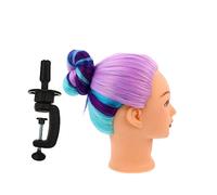 WRITWAA tête factice tête de mannequin avec cheveux style complet former Poupée mannequin de tête d'entraînement tête mannequin tête de mannequin cheveux longs Plastique