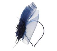 WRITWAA -tête Fascinators : Élégant couvre-chef de fête de thé avec plumes et maille - Chapeau Fascinators de mariée fantaisie sur un -tête pour fête de mariage pour femmes - Ornement de