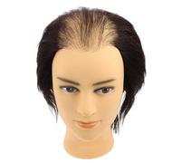 WRITWAA Tête Mannequin Homme Noir en Pvc pour Formation Coiffure, Outil Multifonctionnel Réglable, pour Écoles de Barbier et Préparation Examen