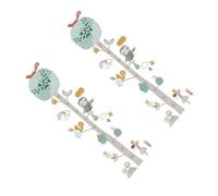 WRITWAA Toise Murale Amovible Animaux Forêt 30X60 CM Autocollant Mural Décoratif 2 Pièces pour Chambre Garçon et Filles Toise Auto-Adhésive pour Mesurer la Taille Décoration Murale