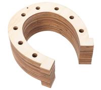 WRITWAA Tranches Bois Fer à Cheval 24 Pièces Copeaux à Personnaliser Activités Manuelles Garçon et Filles Décoration Murale Ornements Suspendus pour Chambre