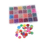 WRITWAA Tranches de Pâte Polymère Forme de Fruits pour Décoration Ongles Breloques DIY et Fournitures de Nail Art