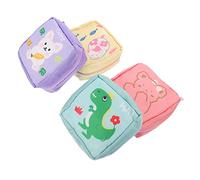 WRITWAA Trousse de Maquillage Carton Fille Lot de 4 Paquet à Pratique et Épais Design Coloré pour Serviettes Hygiéniques et Maquillage Accessoires de Voyage