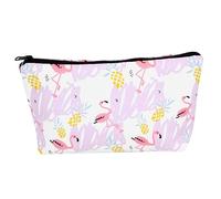 WRITWAA Trousse De Maquillage Flamingo pour Filles Sac De Rangement pour Cosmétiques Sac De Voyage Et Portable