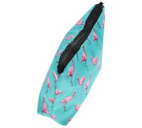 WRITWAA Trousse de Toilette à Motif Flamant Rose, Polyester Compact et Facile à Transporter, Grosse Capacité Activités Extérieures et Voyages Féminins