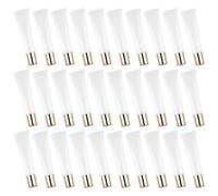 WRITWAA Tube Lèvres Transparent 15 Ml 50 Pcs Format Moyen Pression Léger Portable Pour Cosmétiques Voyages Bouchon or Bord Droit