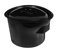 WRITWAA Urinoir Portable pour Femmes en Plastique Pp Noir avec Couvercle, Design Facile à Transporter, pour Camping et Voyages Longs