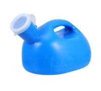WRITWAA Urinoir pour Hommes Portable 3000 Ml Grosse Capacité en Plastique Bleu Lisse, Pot D'urinoir Réutilisable Ergonomique Anti-éclaboussures, pour Voyage, Hôpital et Usage Nocturne
