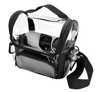 WRITWAA valise de barbier de maquillage Compact trousse de maquillage coiffeur de voyage Homme capacité cas de tondeuse de barbier mallette de voyage barbier en tissu Black