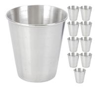 WRITWAA Verre à Vin Réutilisable 70ml en Acier Inoxydable, 10 Pièces, Gobelets Empilables pour Camping Cuisine, Adapté pour Boissons Alcoolisées et Non Alcoolisées
