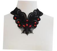 WRITWAA Vintage Style Lace Spider Web Necklace Choker Halloween Decorative Neckband Elegant Gothic Accessory For Costume And Daily Wear