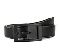 WRJAHCG Ceinture Homme,Ceinture Cuir sans Métal - Ceinture hypoallergénique,Boucle sans Nickel Hypoallergénique et Indétectable sous Les Portiques de Sécurité,Noir,110cm/43.3''
