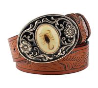 WRJAHCG Ceinture Homme, Western Cowboy Ceinture, Ceinture de Nouveauté, Ceinture Animal Scorpion Glow-in-the-Dark vintage en relief, Pour Robe Jeans,Orange,125CM/49.2''