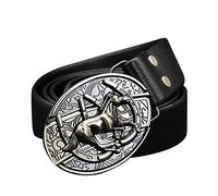 WRJAHCG Ceinture Pour Hommes,Ceinture En Cuir Ceinture De Travail D'affaires De Boucle De Personnalité D'alliage D'ours 3D,Black d,130CM/51.2''