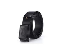 WRJAHCG Ceinture Sans Métal, Ceintures Hypoallergéniques Pour Hommes, Ceinture Mécanique Anti-Rayures Pour Hommes, Ceintures Robustes Décontractées,Noir,110CM/43.3''