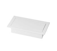 WRJAHCG Couvercle À Rabat D'équilibre Carré,Rabat Pivotant Intégré,Acier Inoxydable Couvercle D'équilibre De Poubelle À Rabat De Comptoir Encastré pour Hôtel Restaurant,White with Swing lid