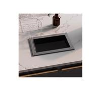 WRJAHCG Goulotte À Déchets Carré Acier Inoxydable Encastrée pour Plan De Travail De Cuisine pour Poubelle Cuisine Encastrable, Goulotte De Comptoir Intégré,Gray Trash Can Grommet