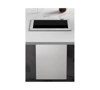 WRJAHCG Goulotte À Déchets Carré Acier Inoxydable Encastrée pour Plan De Travail De Cuisine pour Poubelle Cuisine Encastrable, Goulotte De Comptoir Intégré,Silver Set