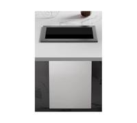 WRJAHCG Goulotte À Déchets Carré Acier Inoxydable Encastrée pour Plan De Travail De Cuisine pour Poubelle Cuisine Encastrable, Goulotte De Comptoir Intégré,Gray Set