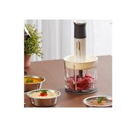 WRJAHCG Hachoir Glass, Hachoir Électrique avec 3 Bol en Acier Inoxydable, Portable Hachoir À Viande, pour Hacher Viande, Oignon