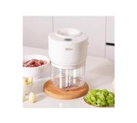 WRJAHCG Mini Hachoir Électrique sans Fil, Mixeur Hachoir 500ml, Robot Multifonction avec 3Lames Amovibles en Acier Inoxydable, USB Rechargeable, pour Cuisine, Salle à Manger, Camping,Blanc