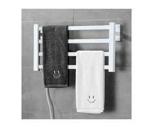 WRJAHCG Seche Serviette Electrique Soufflant,Radiateur De Salle De Bain éLectrique avec Thermostat De ContrôLe Intelligent SèChe-Serviette éLectrique Mural 55w SèChe Serviette éLectrique,Blanc