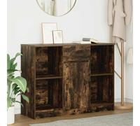 WRJENFSC Buffet chêne fumé 101 x 35 x 76 cm en matériau dérivé du bois avec tiroir et porte - Meuble bas moderne comme armoire de cuisine ou meuble de salon pour salle à manger, bureau et couloir