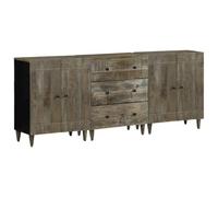 WRJENFSC Buffet en bois massif mangue 60 x 33,5 x 75 cm Armoire de rangement avec espace de rangement pour cuisine, salon et bureau