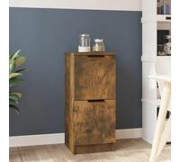 WRJENFSC Buffet en chêne fumé 30 x 30 x 70 cm - En bois dérivé du bois - Armoire d'appoint moderne avec portes - Pour salon, chambre à coucher, couloir, cuisine - Rangement multifonction