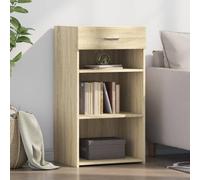 WRJENFSC Buffet en chêne Sonoma - 50 x 42,5 x 93 cm - En matériau dérivé du bois avec tiroir - Meuble bas moderne pour salon, couloir, chambre à coucher