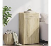 WRJENFSC Buffet en chêne Sonoma - 50 x 42,5 x 93 cm - Matériau bois avec tiroir et porte - Meuble de couloir moderne - Miracle de rangement pour salon, cuisine, bureau, salle à manger