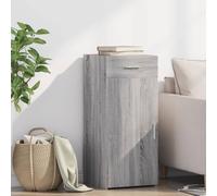 WRJENFSC Buffet gris Sonoma 40 x 42,5 x 93 cm en matériau dérivé du bois avec tiroir et porte - Meuble bas moderne pour salon, couloir, chambre à coucher, bureau à domicile