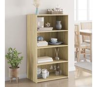 WRJENFSC Buffet haut en chêne Sonoma 70 x 41 x 124 cm - En bois avec beaucoup d'espace de rangement - Buffet moderne pour salon, cuisine, couloir
