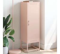 WRJENFSC Buffet haut rose 36 x 39 x 123 cm en acier au look industriel avec 3 compartiments, beaucoup d'espace de rangement, stable et facile à nettoyer, pour salon, chambre à coucher, couloir