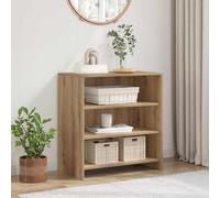 WRJENFSC Buffet marron 70 x 41 x 75 cm en matériau dérivé du bois, meuble bas moderne avec étagères en panneau, robuste et durable, style maison de campagne pour salon, cuisine, couloir